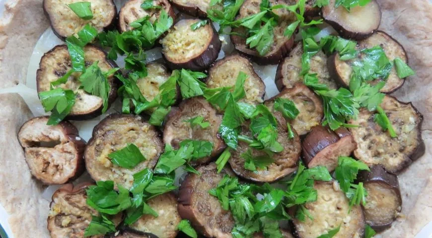 Тарт с баклажанами: шаг 9