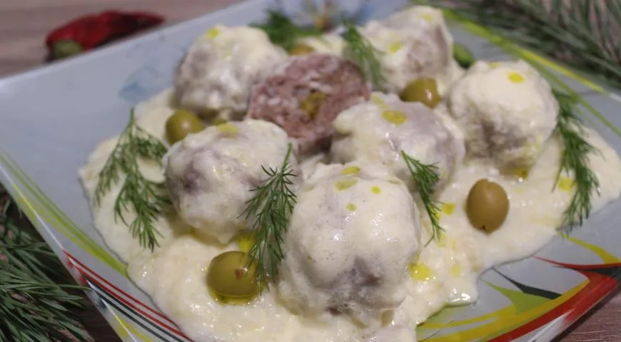 Тефтели с оливками с соусом авголемоно (Юварлакия): шаг 9