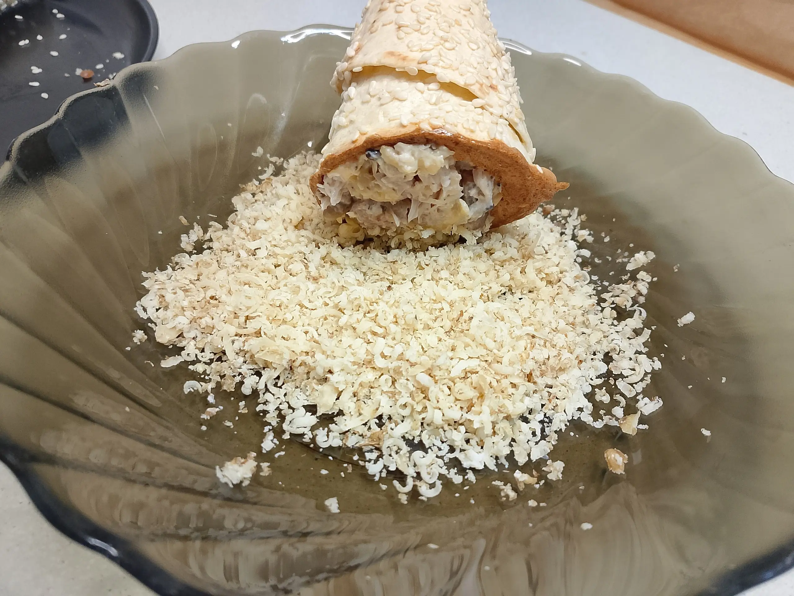 Шаг 9: Закуска с курицей и грибами