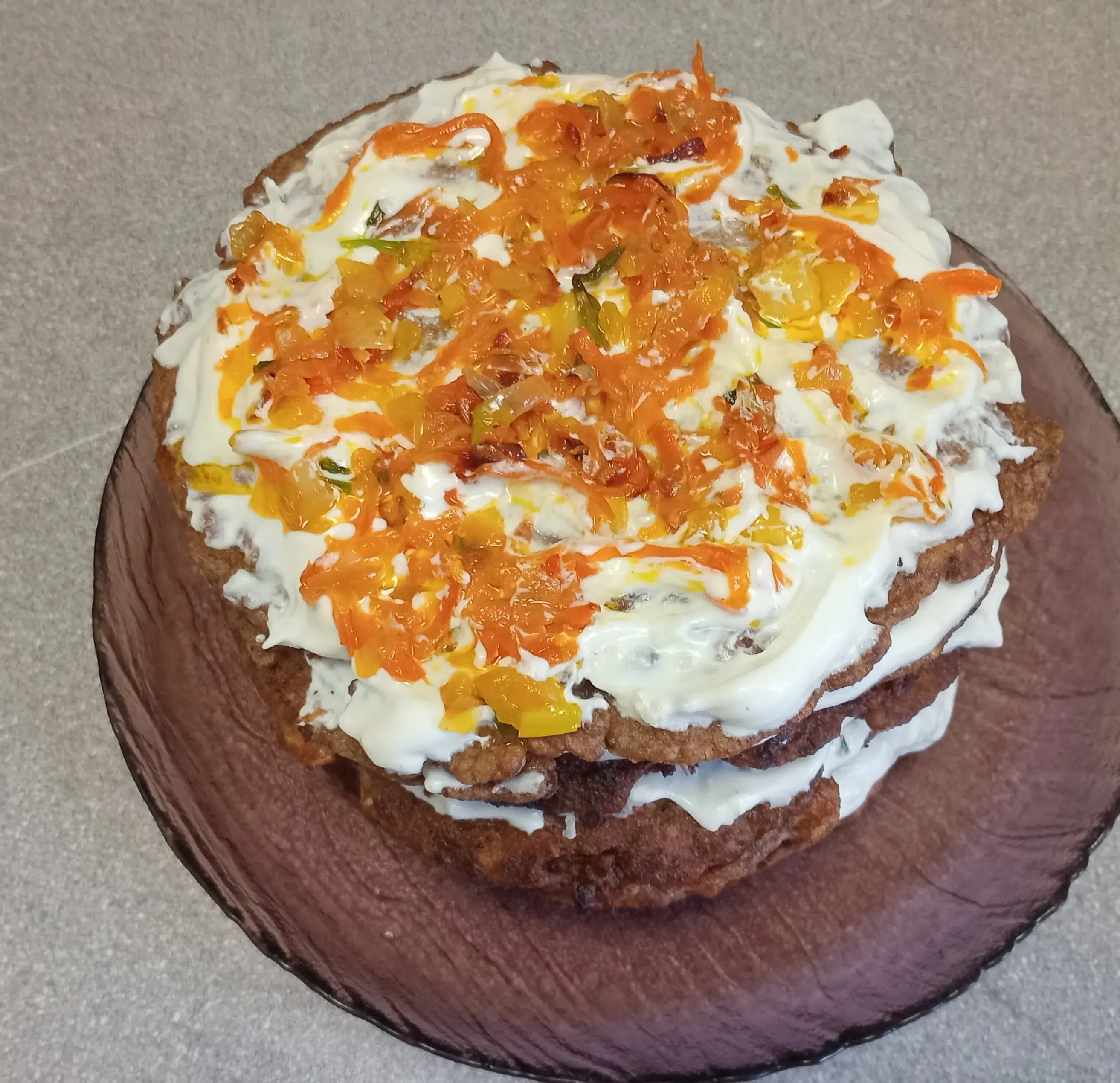 Закусочный торт из куриной печени: шаг 9