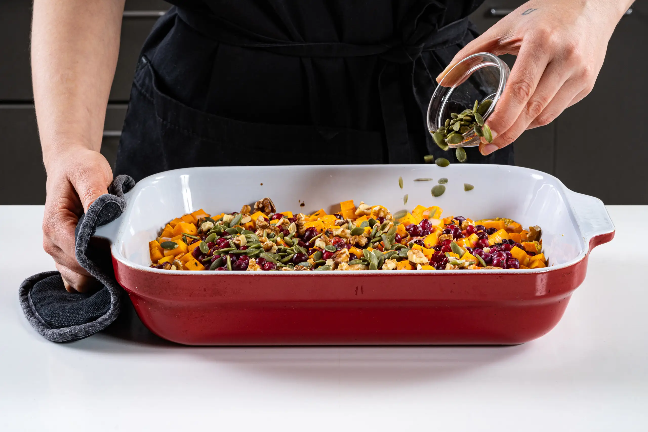 Шаг 9: Запеканка из тыквы с клюквой