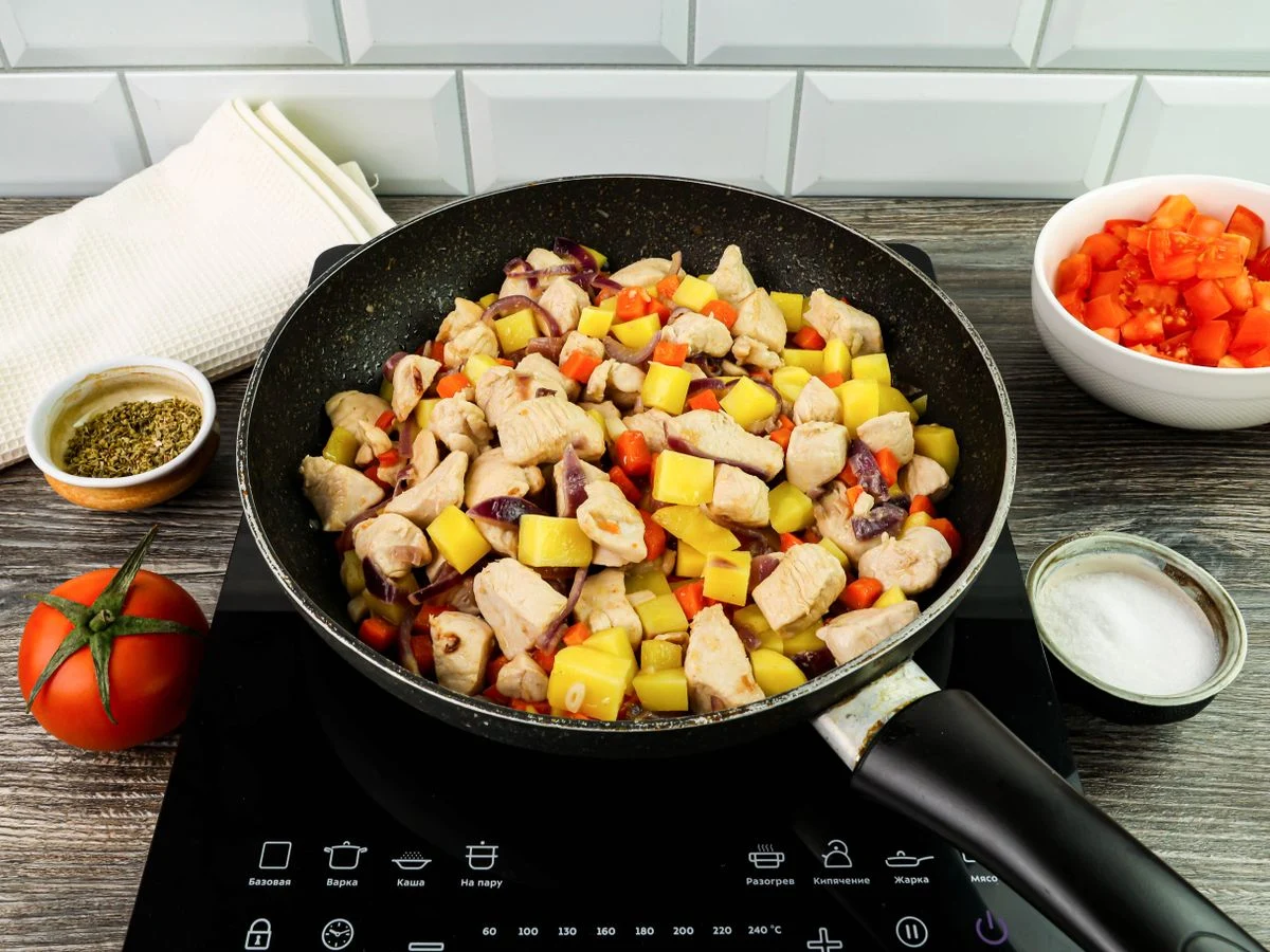 Шаг 9: Жаркое из курицы с овощами